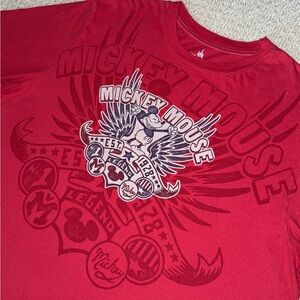 Men’s red Disney parks tee shirt XXL Mickey Mouse legend short sleeve